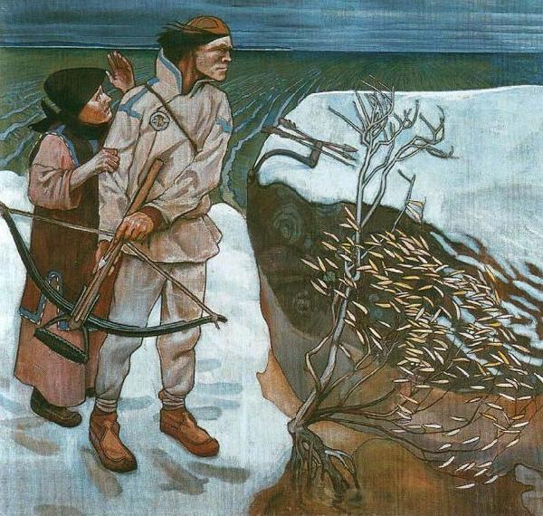 Akseli Gallen-Kallela Joukahainen's revenge Spain oil painting art